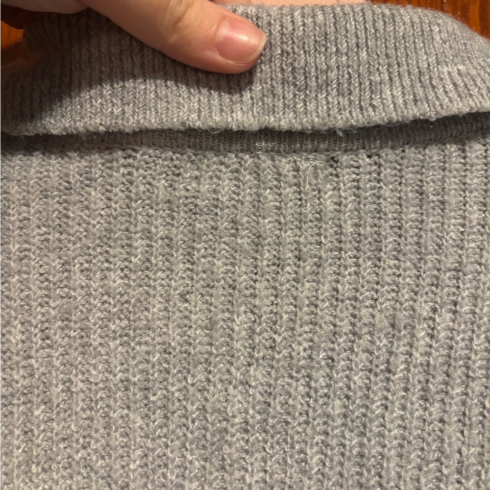 BP. Nordstrom Women’s Gray Knit Cropped Collared Sweater with Buttons Size Large - Picture 6 of 6